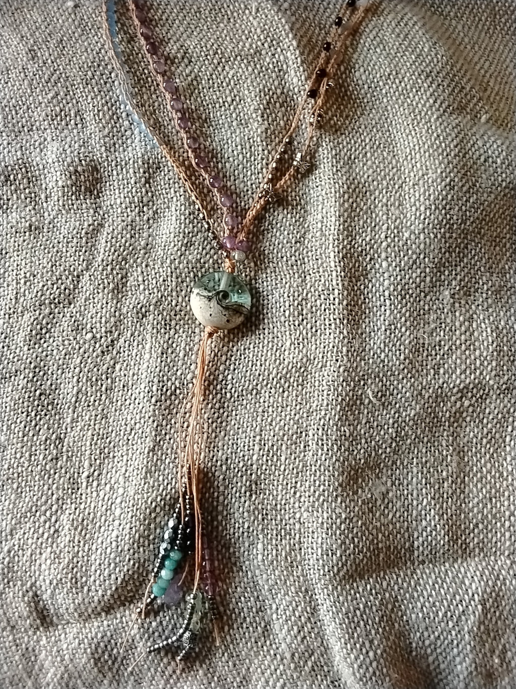 Long necklace delicate and sophisticated