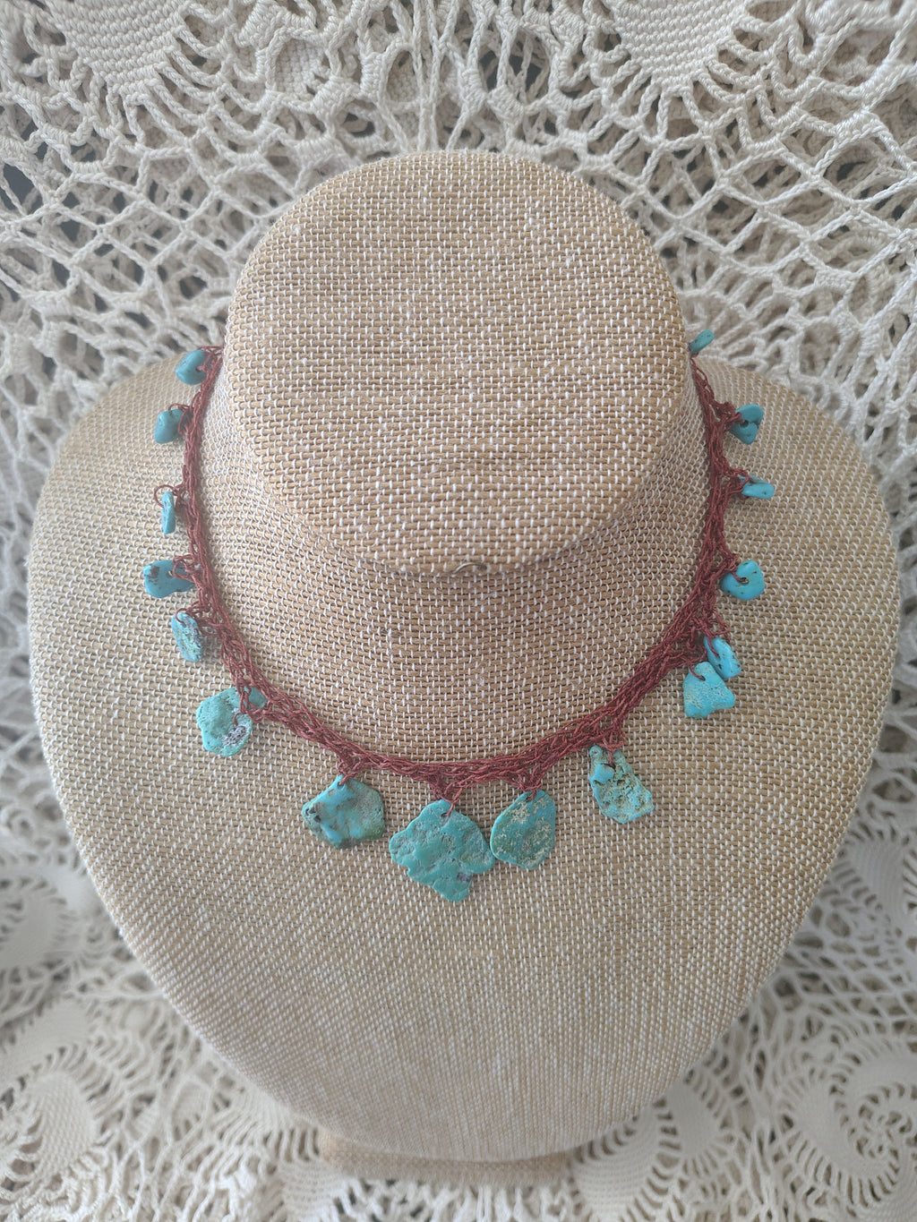 This piece is made with\n Irish linen.\n Large flat.\n Turquoise