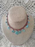 This piece is made with\n Irish linen.\n Large flat.\n Turquoise