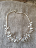 White stick pearl necklace freshwater pearls
