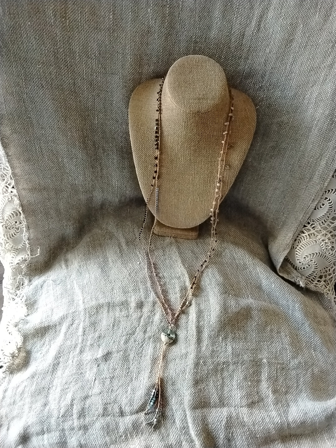 Long necklace delicate and sophisticated